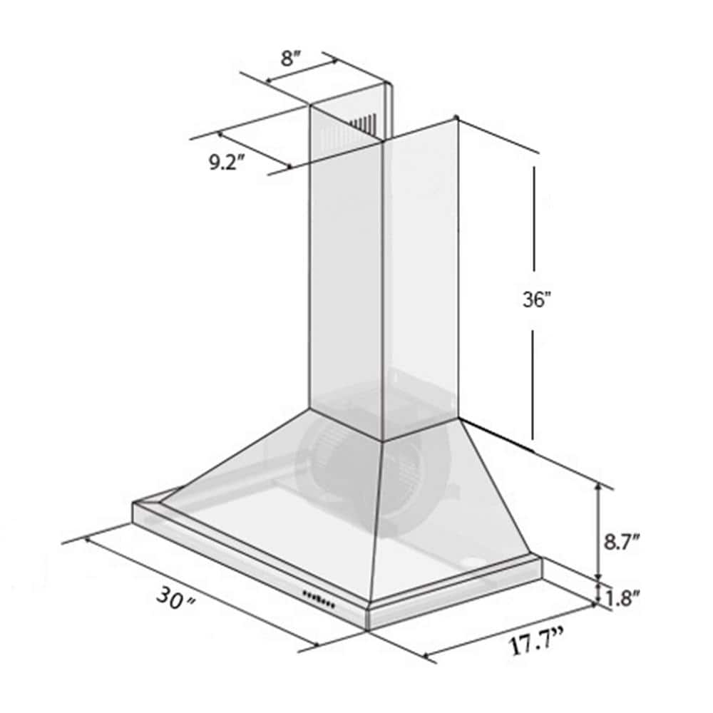 36" Oil-Rubbed Bronze and Copper Convertible Wall Mount Range Hood