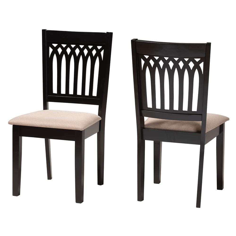 Genesis Beige and Dark Brown Dining Chair (Set of 2) price history on PriceWatchPro
