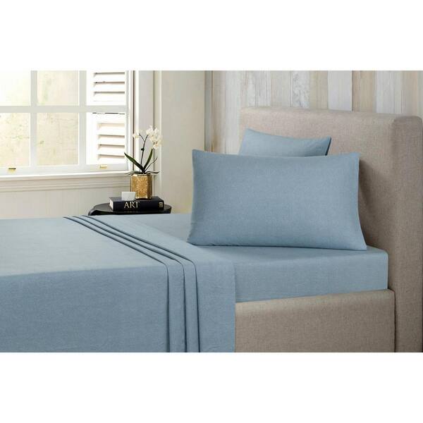 Modernist 4-Piece Blue Graphic King Sheet Set