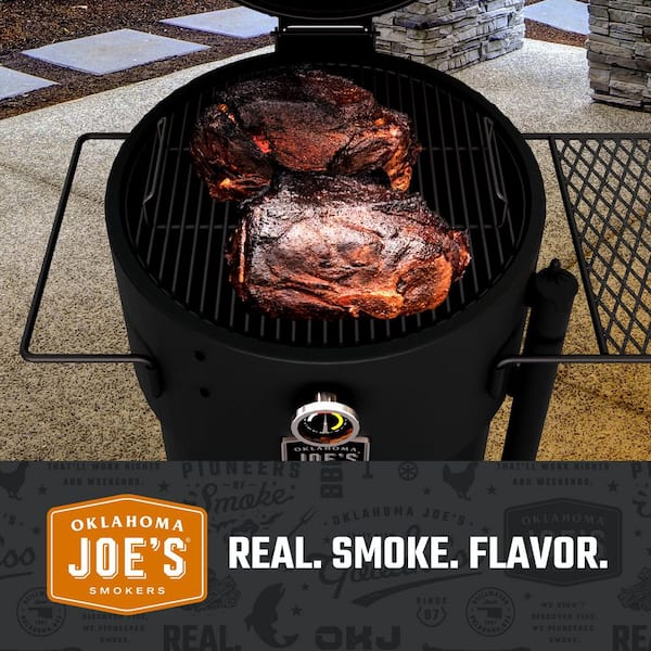 Bronco Pro 21.5 in. Heavy Duty Charcoal Drum Smoker and Grill with 366 sq. in. Cooking Area in Black