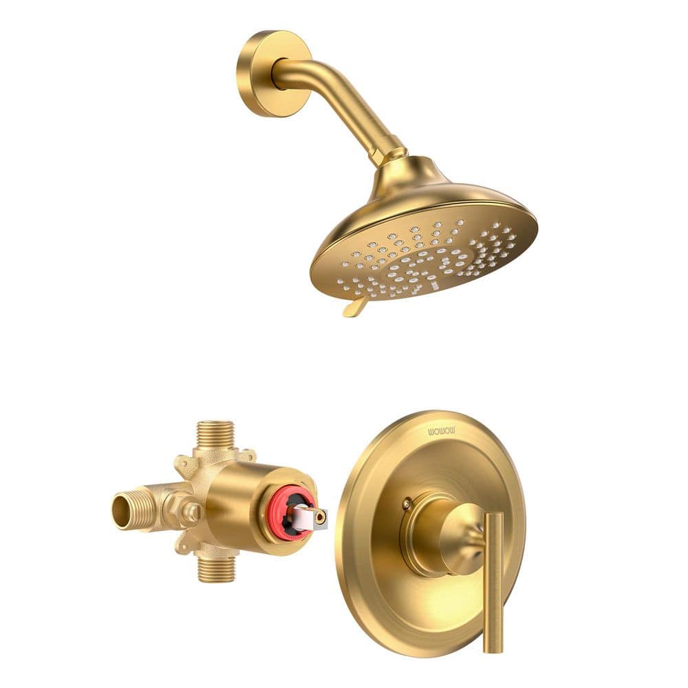 Single Handle 5-Spray Shower Faucet 1.8 GPM with Pressure Balance in. Gold price history on PriceWatchPro