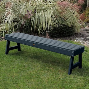 60 in. 2-Person Federal Blue Recycled Plastic Outdoor Picnic Bench