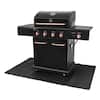 PERMASTEEL 65 in. x 39 in. Black Under-the-Grill Protective Deck and Patio Mat PA-12006