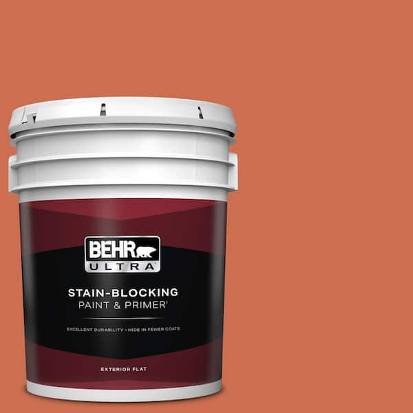 BEHR ULTRA 5 gal. #M180-6 Tiki Torch Flat Exterior Paint & Primer