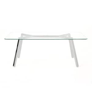 Zavier Clear Tempered Glass Dining Table