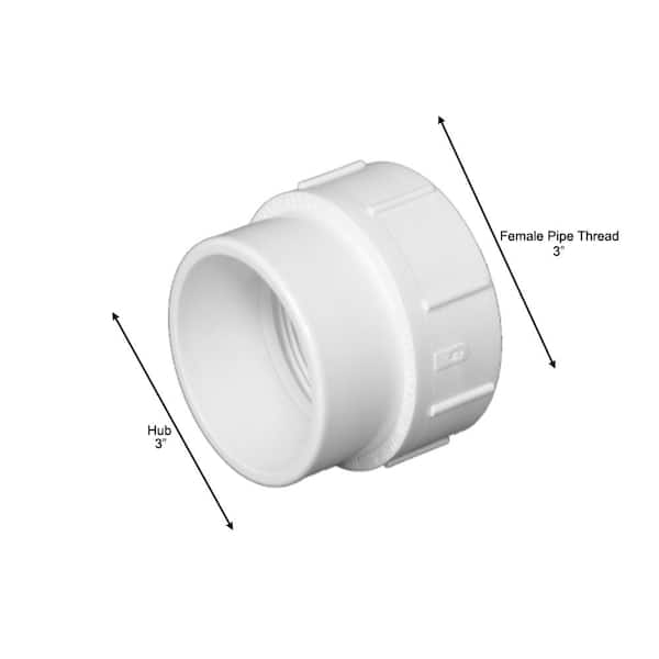 PVC DWV Spigot X Cleanout With Plug Adapter Fitting ...