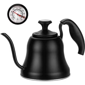 28 oz. Matte Black Gooseneck Tea Stainless Steel Kettle for Stovetop Pour Over and Camping, Hot Water Heater Boiler