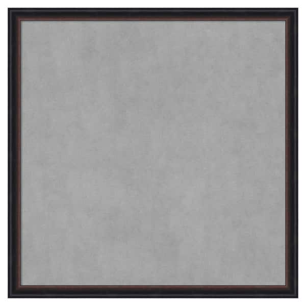 Amanti Art Salon Scoop Red Black 26 in. x 26 in. Framed Magnetic Board