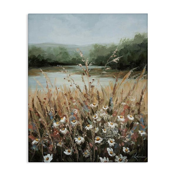 Wild Blooms by Marsh by Lindsay Kivi Fine Art Unframed Nature Graphic Art Print 48 in. x 36 in.