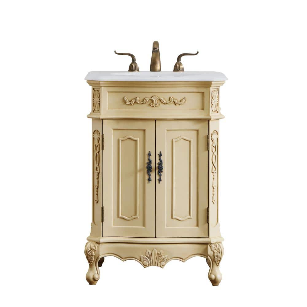 Simply Living 24 in. W x 21 in. D x 36 in. H Bath Vanity in Light Antique B