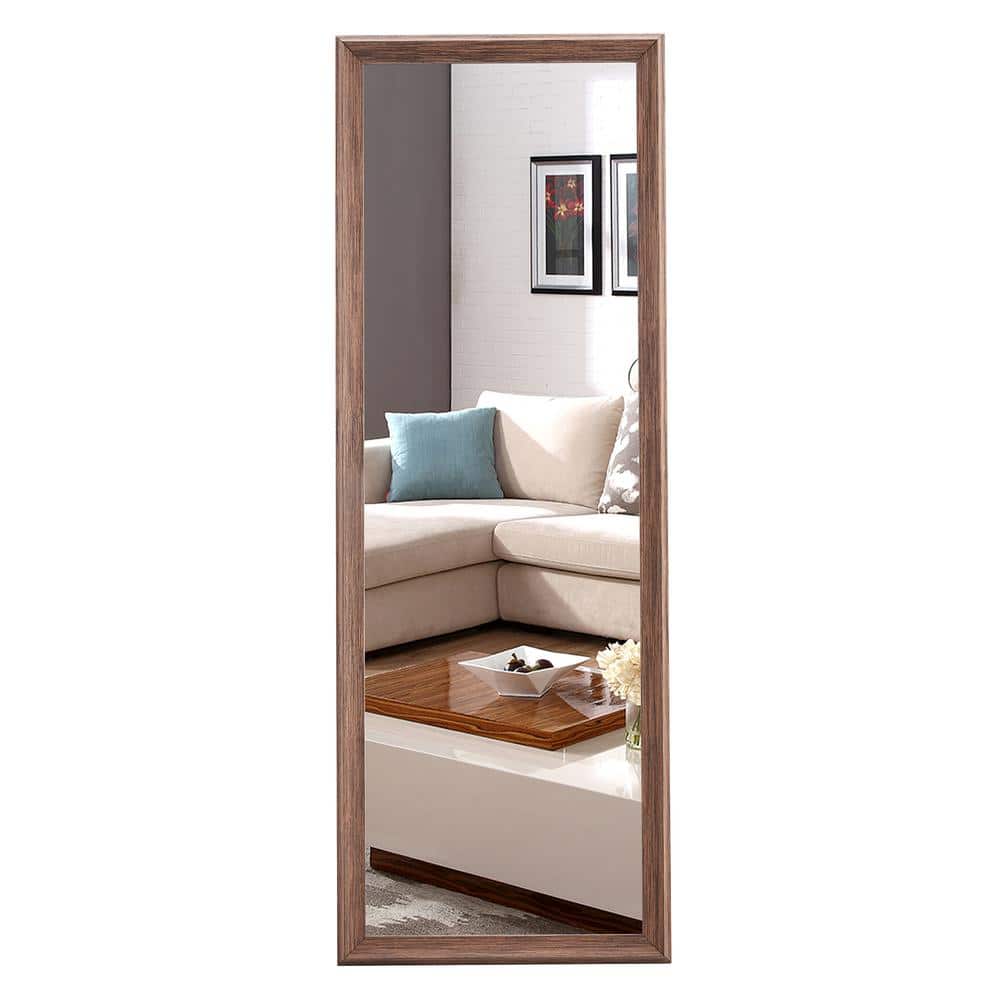 Polibi Upgraded 23 in. W x 65 in. H Dark Wood Solid Pine Wide Frame