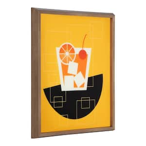 Blake "Old Fashioned" by Amber Leaders Designs Framed Printed Glass Wall Art 20 in. x 16 in.