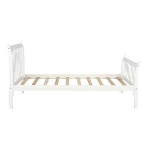 Agassi Twin Size White Platform Bed Frame