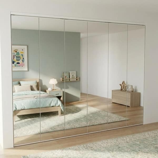 Impact Plus 96 in. x 84 in. Polished Edge Mirror Solid Core MDF