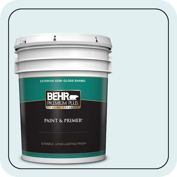 BEHR PREMIUM PLUS 5 gal. #M480-1 Helium Semi-Gloss Enamel Exterior Paint & Primer