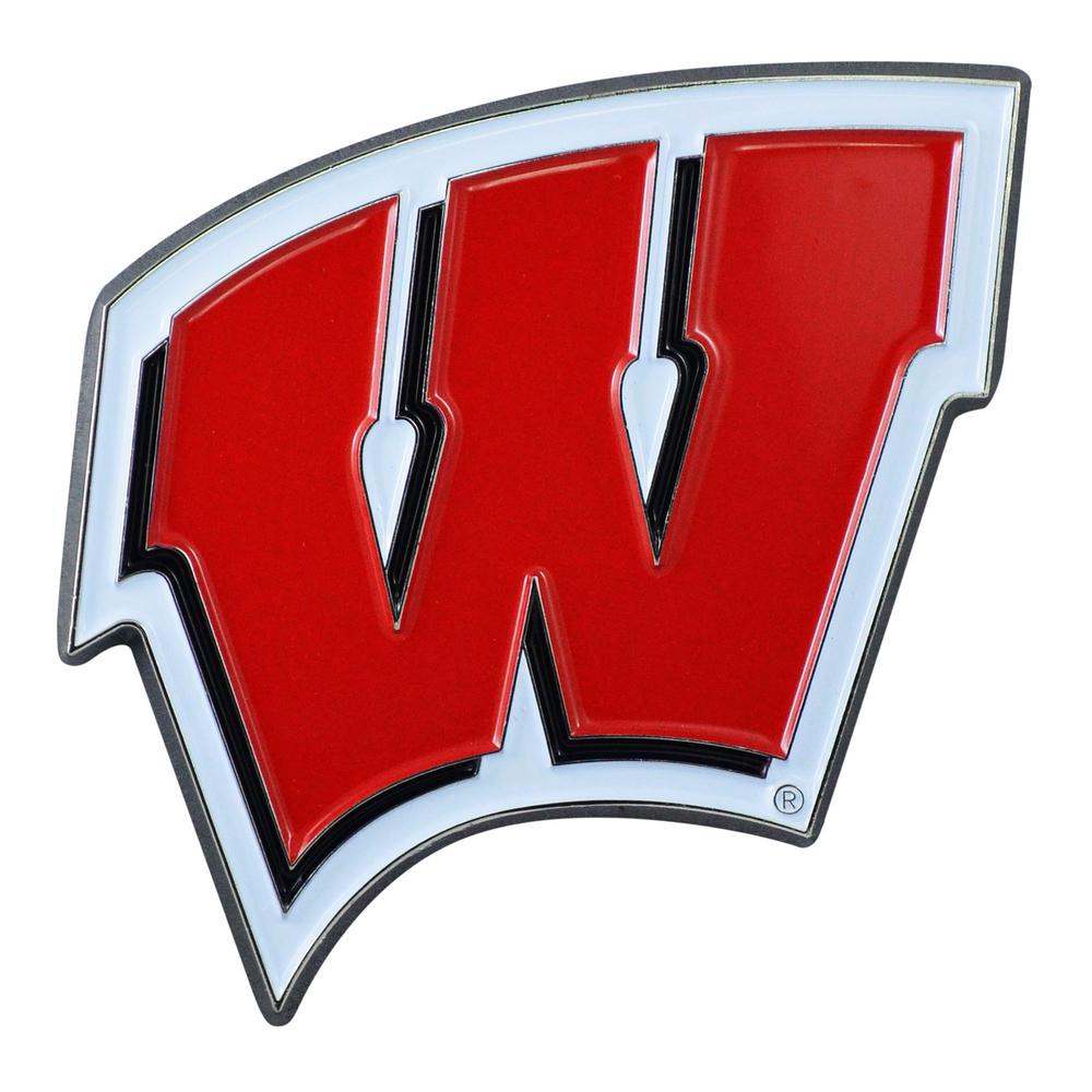3 in. x 3.2 in. NCAA University of Wisconsin Color Emblem