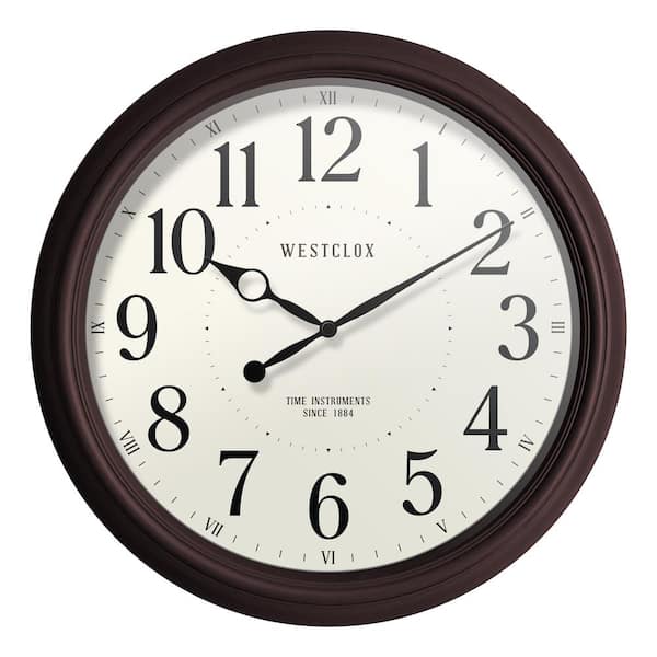 20" Classic Analog Quartz Accurate Woodgrain Finish Wall Clock