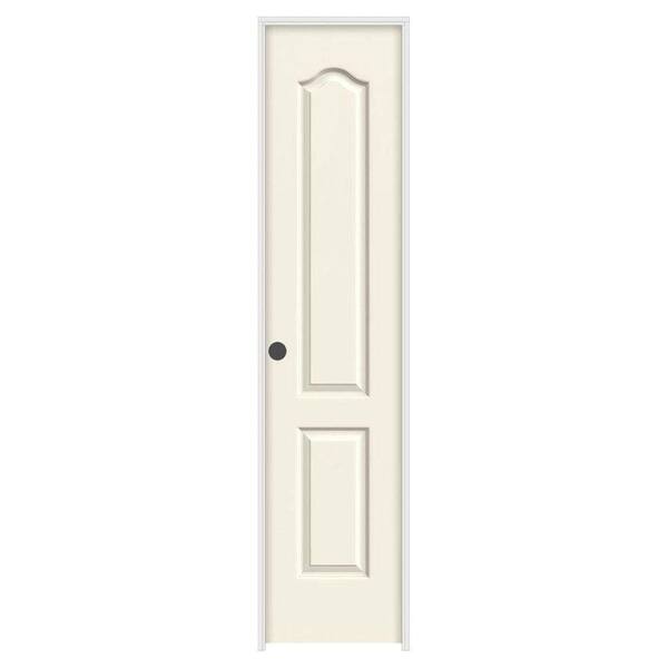 JELD-WEN 18 in. x 80 in. Princeton Vanilla Painted Right-Hand Smooth Solid Core Molded Composite MDF Single Prehung Interior Door