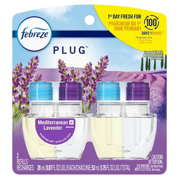 Plug 0.879 oz. Mediterranean Lavender Dual Scented Oil Refill (2 Refills)