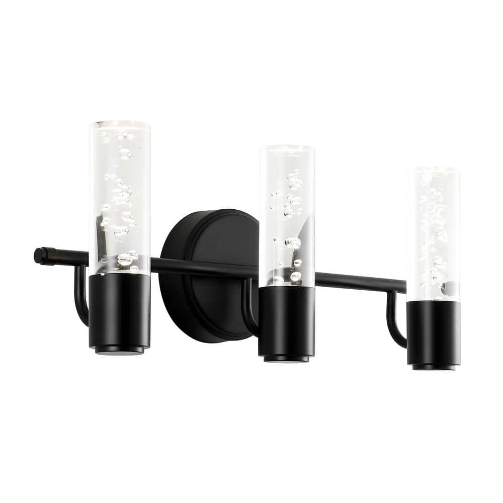 Bolha Satin Bronze 18" Minimalistic Cylinder Vanity Light with LED