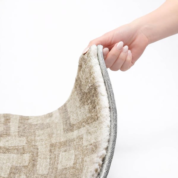 Dream Shag Premium Machine Washable Abstract ADS110 Tan 10 ft. x 14 ft. Area Rug