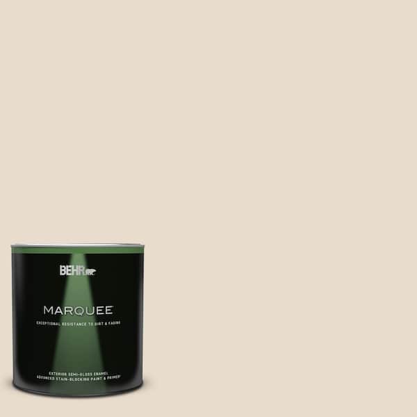 BEHR MARQUEE 1 qt. ORW11 White Mocha SemiGloss Enamel Exterior Paint