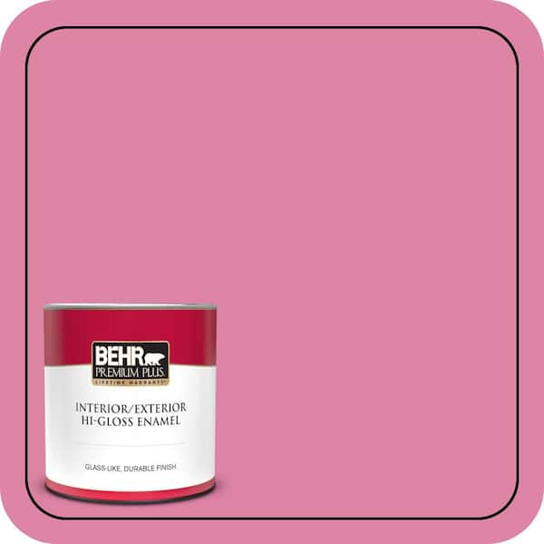 BEHR PREMIUM PLUS 1 qt. Home Decorators Collection #HDC-MD-10A Sweet Chrysanthemum Hi-Gloss Enamel Interior/Exterior Paint & Primer