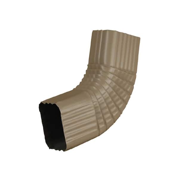 3 in. x 4 in. Natural Clay Aluminum Downspout B-Elbow