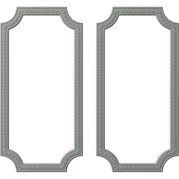 Ekena Millwork 13.35 Sq. Ft. Unfinished Polyurethane Caputo Egg and Dart Panel Moulding Kit (Double Panel)