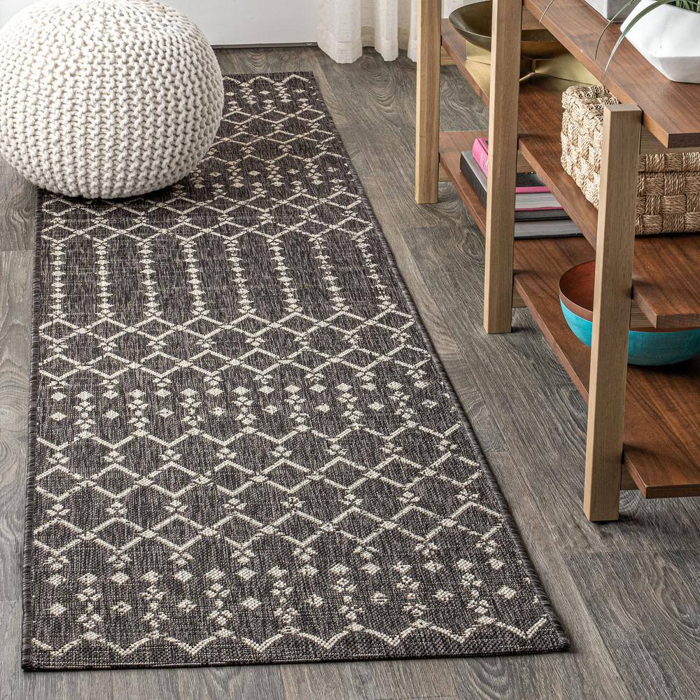JONATHAN Y Teppich 'Ourika' – 91 Cm Rund, Marokkanisches Muster, Polypropylen Für Innen/Außen