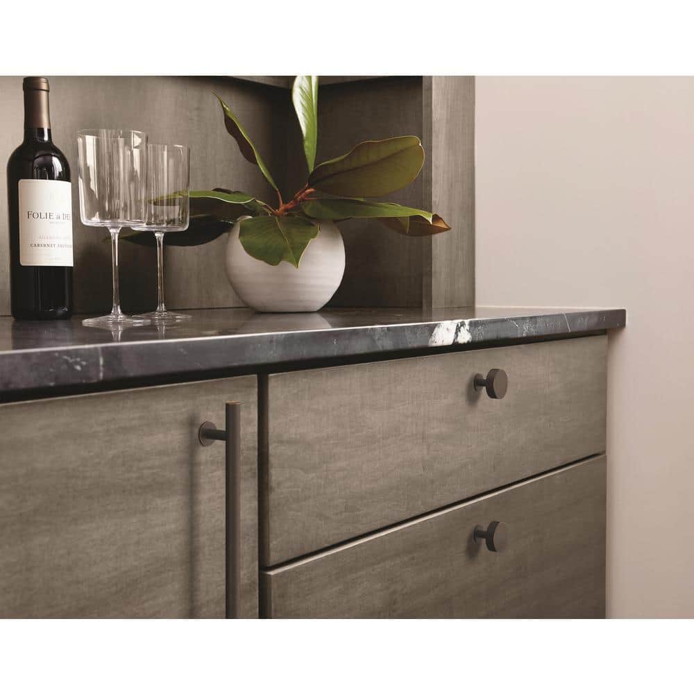 Modern Oil-Rubbed Bronze Bar Cabinet Pull with Mounting Hardware