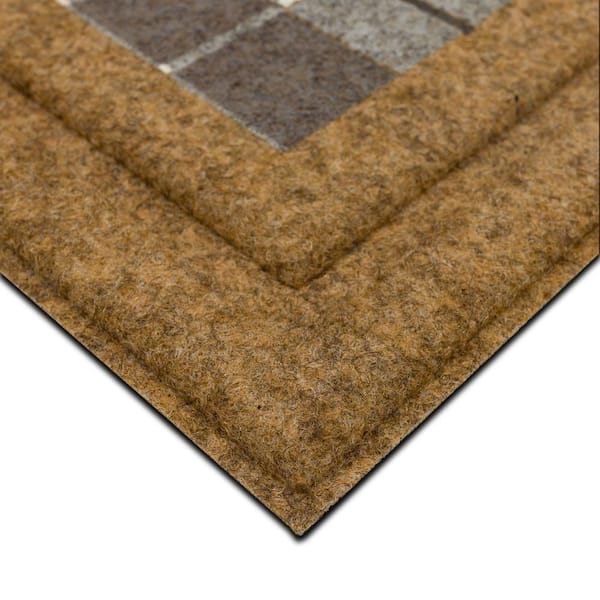 Plaid Grace Grey 2 ft. x 3 ft Door Mat