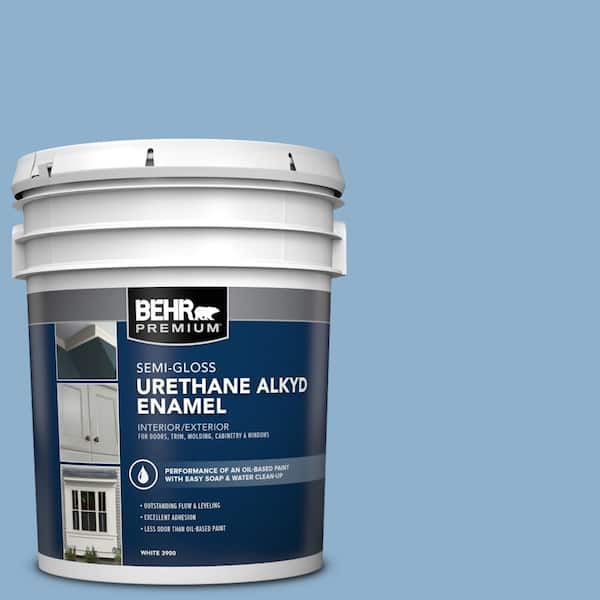 BEHR PREMIUM 5 gal. #M510-3 Sailors Knot Urethane Alkyd Semi-Gloss Enamel Interior/Exterior Paint