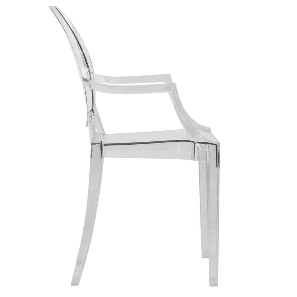 Carroll 17'' Clear Modern Acrylic Stackable Dining Chair Set of 2