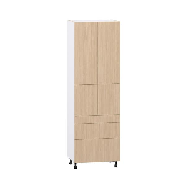 Timberline Mojavi Oak Slab Assembled Pantry Kitchen Cabinet with 5-Drawers (30 in. W x 94.5 in. H x 24 in. D)
