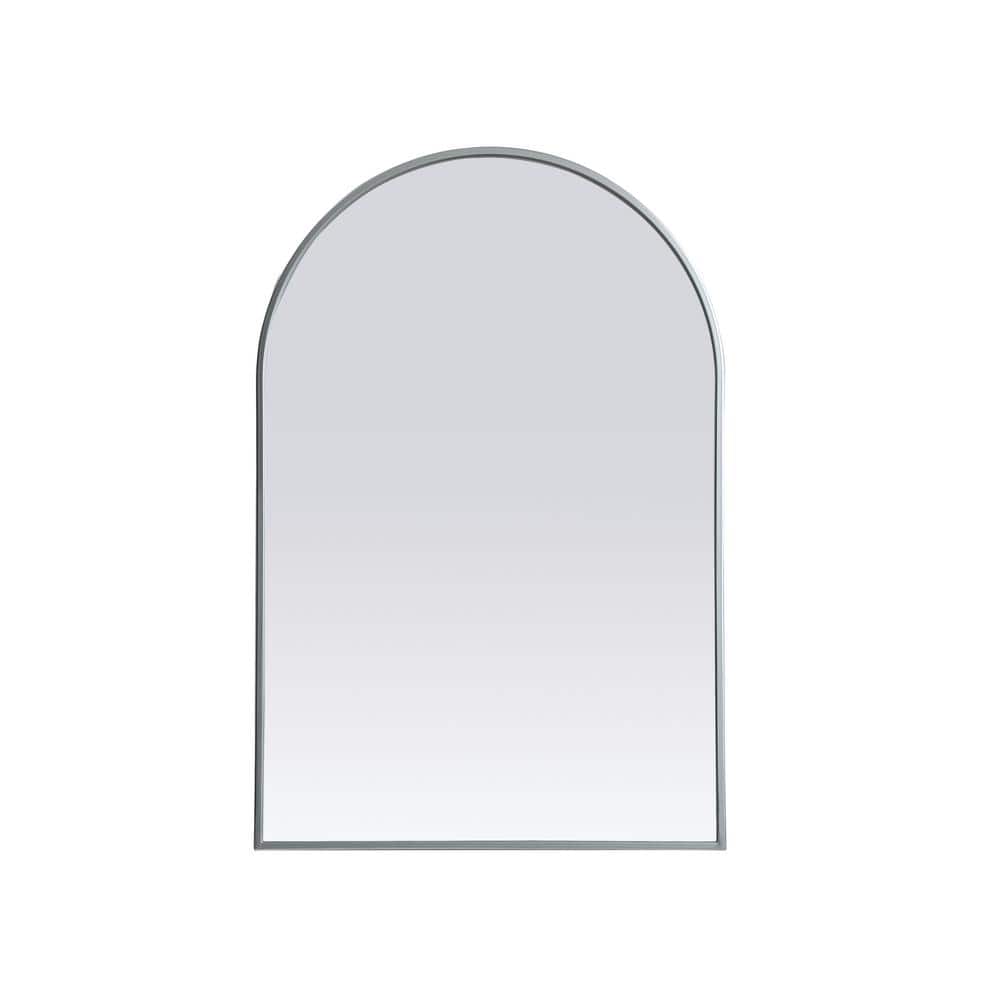 Simply Living 24 in. W x 36 in. H Arch Metal Framed Silver Mirror