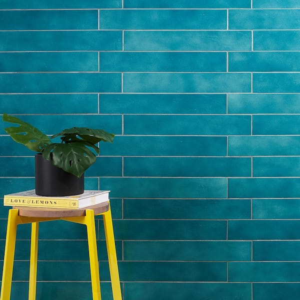 Appaloosa Carribean Blue 3 in. x 18 in. Porcelain Floor and Wall Tile (10.76 sq. ft./Case)