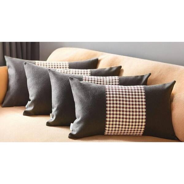 Set Of 4 Red Houndstooth Pillow Covers Set Of 4 Red Houndstooth Pillow Covers