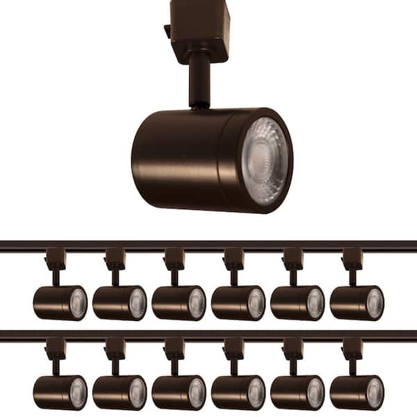 WAC LIMITED Charge Dark Bronze 3000K Integrated LED Halo Style LED Linear Track Line Voltage Round Back Head (12-Pack)