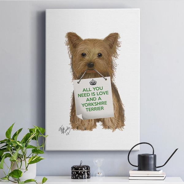 Love and Yorkshire Terrier By Wexford Homes Unframed Giclee Home Art Print 60 in. x 40 in.