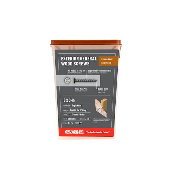 Grabber #8 3 in. Philips Bugle-Head Wood Deck Screws 23955 - The