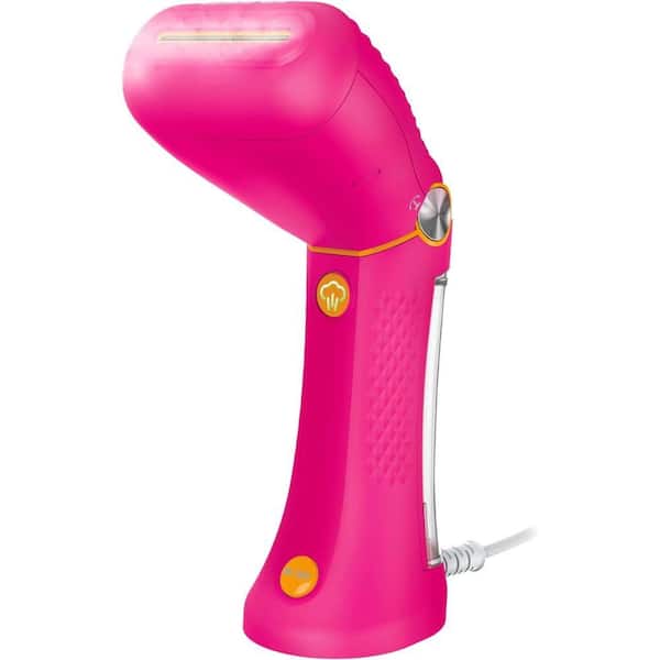 Adrinfly Handheld Travel Garment Clothes Steamer with Dual Voltage and Extreme Steam 1200W in Pink