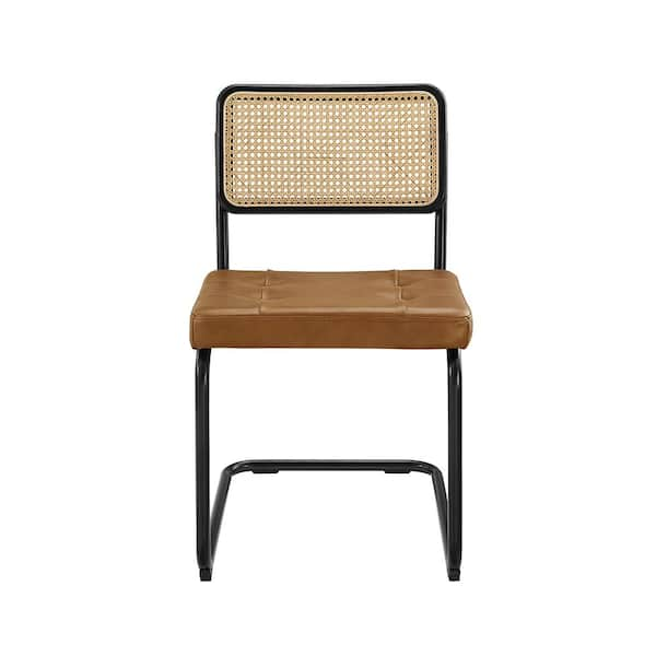 Leather rattan chair hot sale