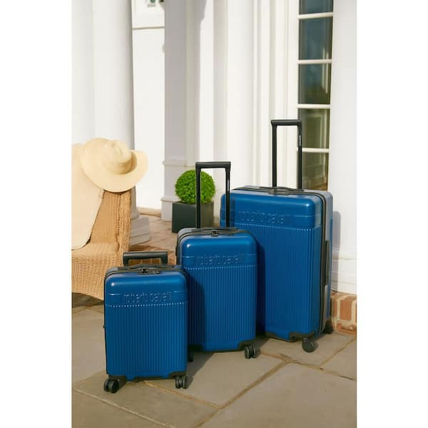 J&V TEXTILES Roberto Cavalli Luxury 3-Piece Navy Expandable Hard