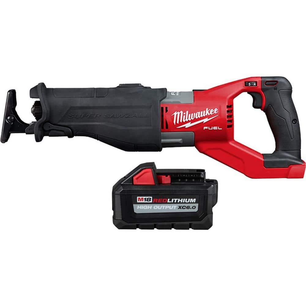 Milwaukee M18 Fuel 18-Volt Lithium-Ion Brushless Cordless Super Sawzall  Orbital Reciprocating Saw with 6.0 Ah Battery 2722-20-48-11-1865 The Home  Depot