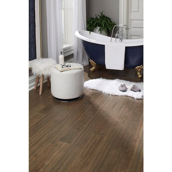 Tanned Leather Birch 2/7 in. T x 5 in. W Click Lock Wire Brushed Engineered Hardwood Flooring (16.7 sq.ft./case)