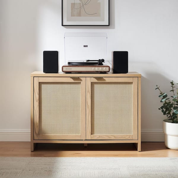 CROSLEY FURNITURE Kenji Ash Vinyl Storage Record Player Stand