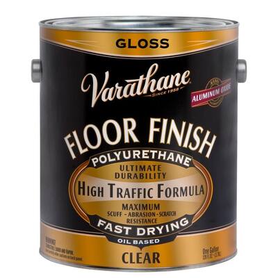 1 gal. Clear Gloss Oil-Based Floor Finish Waterproofing Polyurethane