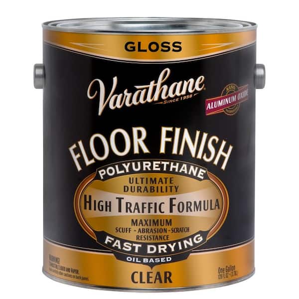 Varathane 1 gal. Clear Gloss Oil-Based Floor Finish Interior Polyurethane