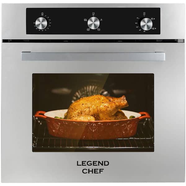 LEGEND CHEF 24 in. Builtin Single Wall Oven, 6 Cooking Functions
